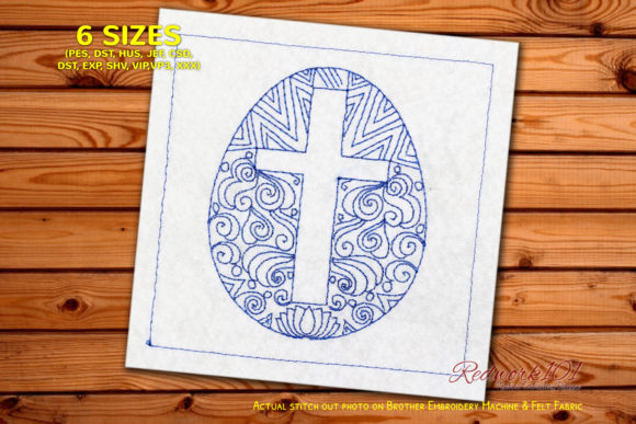 Review: Christian Cross Sketch on Easter Egg Design