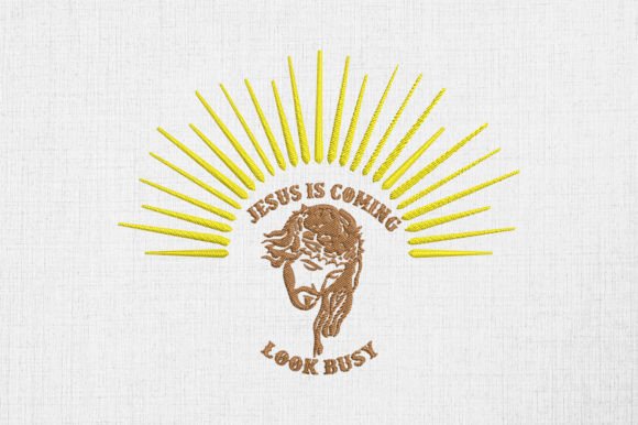 Review: Jesus is Coming Look Busy Embroidery Design