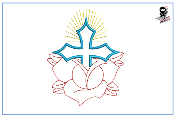 Reviewing Christian Cross with Lily Embroidery for Etsy