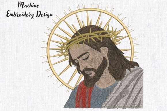 Reviewing Jesus Christ for Churches Embroidery Design