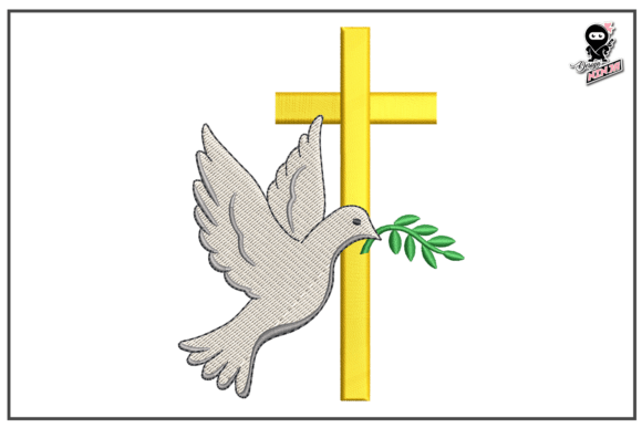 Reviewing the Christian Cross with Dove Design